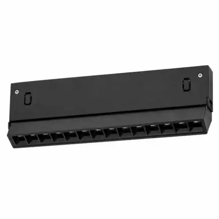 Luminaria LED Carril Magn&eacute;tico 10mm 9W 70Lm/W 38&ordm; 48VDC CCT (Tonalidad Luz Ajustable) Acabado Negro