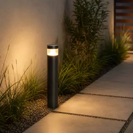 Baliza LED Exterior 60Cm 9W Chip Osram 220VAC IP65 2700&ordm;K Negro