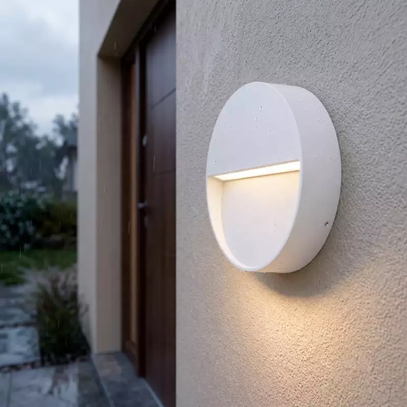 Aplique LED para Exterior 7W IP54 Circular 2700ºK Blanco
