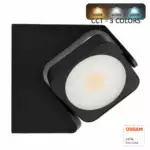 Aplique de Pared LED AERO 12W Cuadrado 3CCT Orientable 310° IP65 SMD3030 Osram - Imagen 10