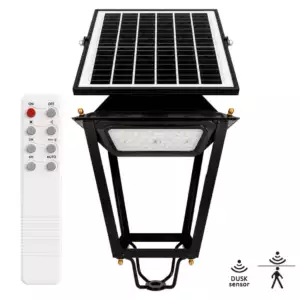 Farola Solar LED VILLA 200W 3CCT con Sensor Crepuscular y Control Remoto | 2700 lm Farola Solar LED VILLA 200W 3CCT con Sensor Crepuscular y Control Remoto | 2700 lm