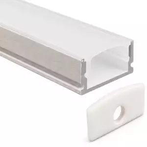 Perfil Aluminio 2 metros en superficie para Tiras de LED | 17,4mm x 7mm Perfil Aluminio 2 metros en superficie para Tiras de LED | 17,4mm x 7mm