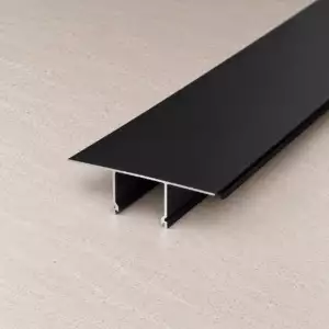 Perfíl Aluminio KIMERA-SKAVE Anodizado Negro con Difusor Opal y Tapones 2,02M Perfíl Aluminio KIMERA-SKAVE Anodizado Negro con Difusor Opal y Tapones 2,02M