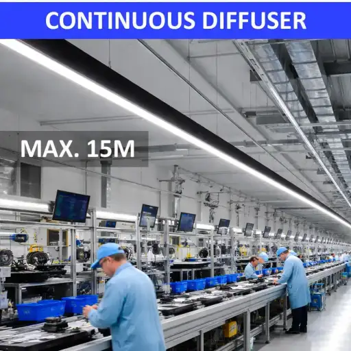 Lámpara lineal LED colgante _ INFINITY LINE _ Osram Driver ON_OFF - DALI - 0-10V - TRIAC _ Negro (6)
