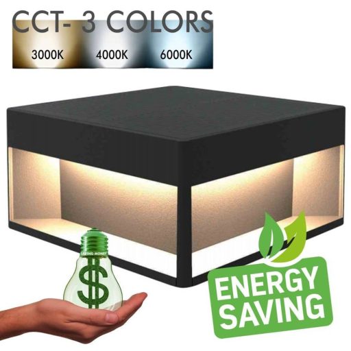 baliza-solar-led-sobremuro-cuadrada-aluminio-20x20cm-cct-