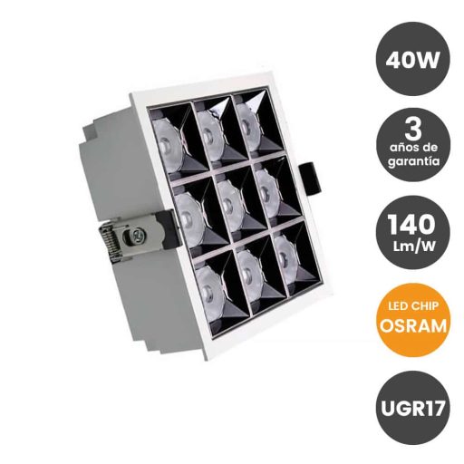 empotrable-led-40w-osram-chip-24-ugr17-140lm-w