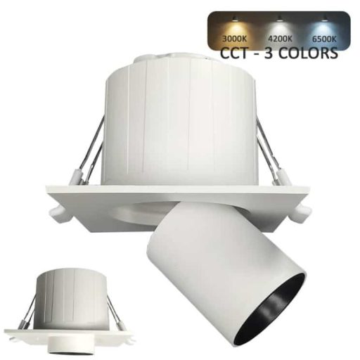 empotrable-led-6w-periscópico-direccionable-cuadrado-cct-color-seleccionable