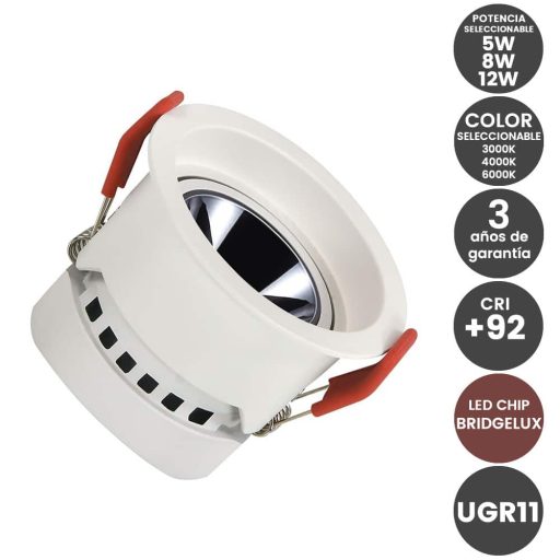 empotrable-led-potencia-y-color-seleccionable-5w-8w-12w-blanco-chip-bridgelux-ugr1-cri-92
