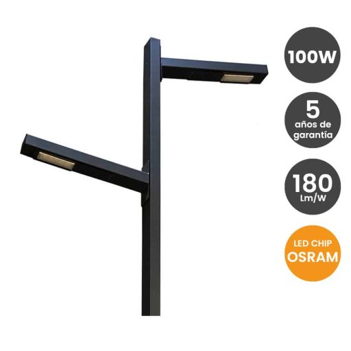 farola-led-100w-4-metros-5-anos-de-garantia