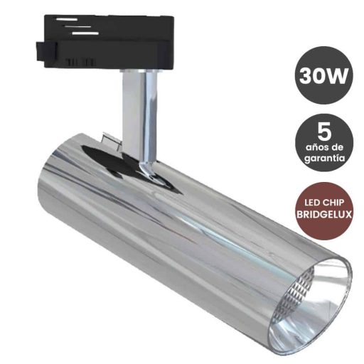 foco-led-30w-cromo-plata-para-carril-monofasico-dob-driverless-24-5-anos-de-garantia