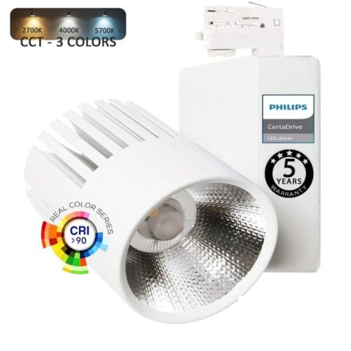 foco-led-40w-uppsala-blanco-philips-certa-drive-3cct-carril-trifásico-cri98-5-años-garantía