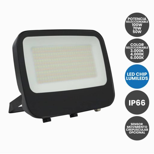 foco-proyector-100w-70w-50w-potencia-y-color-seleccionable-chip-lumileds-ip66