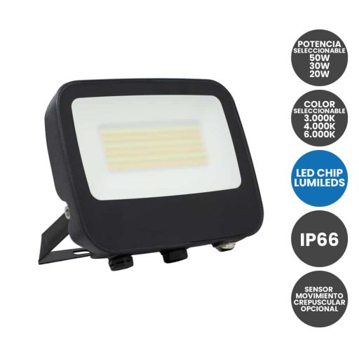 foco-proyector-50w-30w-20w-potencia-y-color-seleccionable-chip-lumileds-ip66