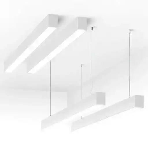 Lámpara lineal LED colgante y superficie