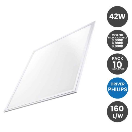 pack 10 paneles led 60x60