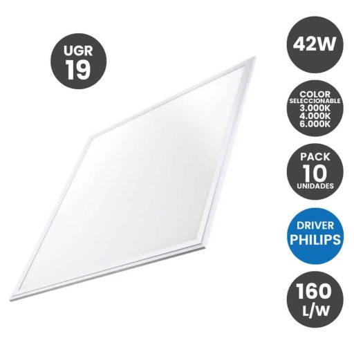 pack 10 paneles led 60x60