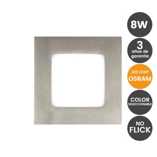 placa-downlight-led-cuadrada-8w-acero-inox-cct-osram-chip-duris-e-2835