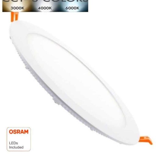 placa slim led circular 24w