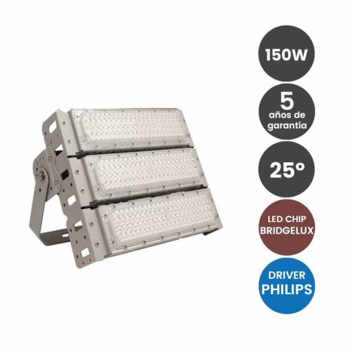 proyector-led-150w-chip-bridgelux-180lmw-25-5-anos-de-garantia
