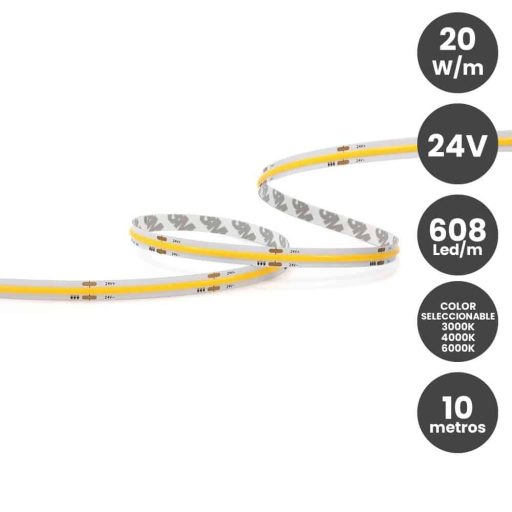 tira led 24v 20w cob