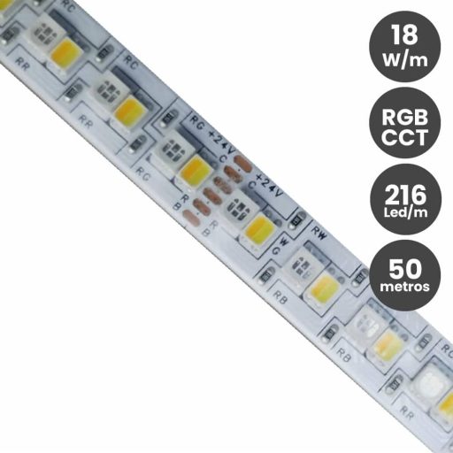 tira led rgbcct 18w