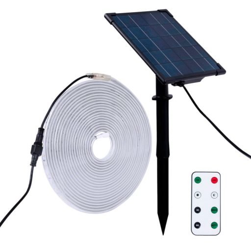 Tira LED solar exterior con mando